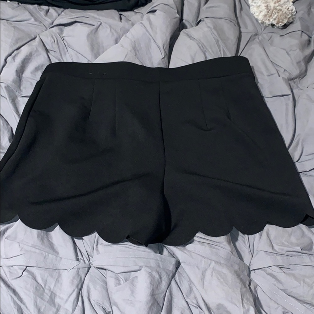 Gorgeous black scalloped shorts express
